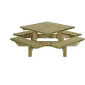 Talen Buitenmeubelen Picknicktafel vierkant 195x195 cm