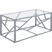 Beliani ORLAND - Salontafel - Zilver - Glas