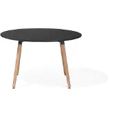 Beliani BOVIO - Ronde eettafel - Zwart - 120 cm - MDF