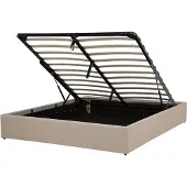 Beliani DINAN - Tweepersoonsbed-Beige-Polyester