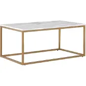 Beliani DELANO - Salontafel - Beige/Goud - MDF