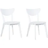 Beliani ROXBY - Eetkamerstoel - Wit - MDF