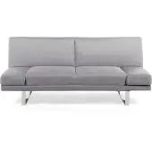 Beliani YORK - Tweezitsbank-Grijs-Polyester