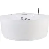 Beliani MILANO - Hoekbad whirlpool - Wit - 150 x 181 cm - Acryl