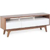 Beliani Dressoir bruin wit kast lowboard tv kast tv meubel SYRACUSE