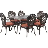 Beliani LIZZANO - Tuinset voor 6 - Bruin - Aluminium
