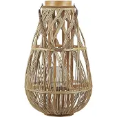 Beliani TONGA - Lantaarn - Lichte houtkleur - Bamboehout