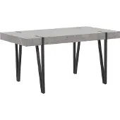 Beliani ADENA - Eettafel - Grijs - 90 x 150 cm - MDF