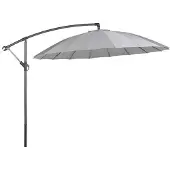 Beliani CALABRIA II - Zweefparasol - Donkergrijs - Polyester