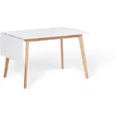 Beliani MEDIO - Eettafel - Wit - 80 x 120/155 cm - MDF