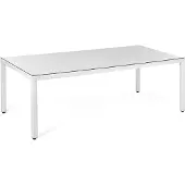 Beliani ITALY - Tuintafel - Wit - 100 x 220 cm - PE rotan