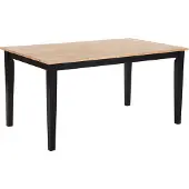 Beliani GEORGIA - Eettafel - Zwart - 90 x 150 cm - Rubberhout
