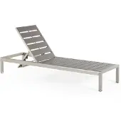 Beliani NARDO - Tuinligstoel-Grijs-Aluminium