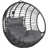 Beliani ASPIO - Hangstoel - Zwart - PE rotan