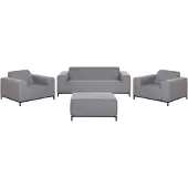 Beliani ROVIGO - Loungeset-Grijs-Polyester
