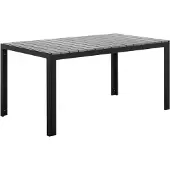 Beliani COMO - Tuintafel - Grijs - 90 x 150 cm - Kunsthout