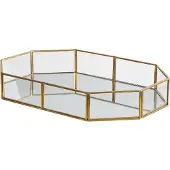 Beliani CHABRIS - Dienblad - Goud - Glas