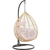 Beliani ARSITA - Hangstoel - Natuurlijk - 100 cm - PE rotan