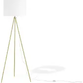 Beliani VISTULA - Staande lamp - Wit/Goud - Metaal