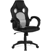 Beliani FIGHTER - Gamestoel - Grijs - Kunstleer