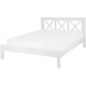 Beliani Tannay Bed Wit Hout 140x200