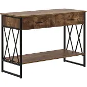 Beliani AYDEN - Consoletafel - Donkere houtkleur - MDF