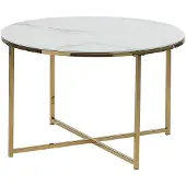 Beliani QUINCY - Salontafel - Wit - Veiligheidsglas