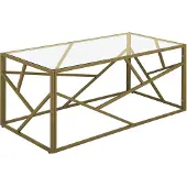 Beliani ORLAND - Salontafel - Goud - Glas
