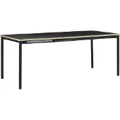 Beliani AVIS - Uitschuifbare eettafel - Zwart - 90 x 140/190 cm - MDF