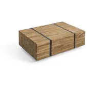 Beliani GANDER - Salontafel - Lichte houtkleur - Teakhout