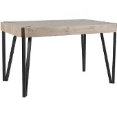 Beliani CAMBELL - Eettafel - Taupe Lichte houtkleur - 80 x 130 cm - MDF