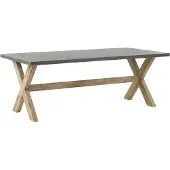 Beliani OLBIA - Tuintafel - Grijs - 100 x 200 cm - Vezelcement