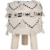 Beliani THONDI - Hocker - Beige - Katoen