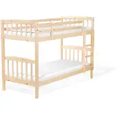 Beliani Stapelbed hout lichtbruin 90 x 200 cm REVIN