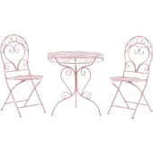 Beliani ALBINIA - Bistroset voor 2 - Roze - Metaal