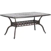 Beliani LIZZANO - Tuintafel - Bruin - 102 x 165 cm - Aluminium