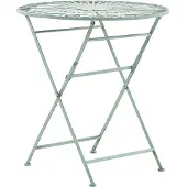 Beliani TRENTO - Tuintafel - Groen - 70 x 70 cm - Metaal