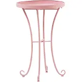 Beliani CAVINIA - Tuintafel - Roze - 40 x 40 cm - Metaal