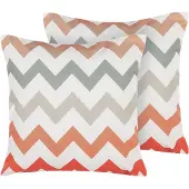 Beliani LAGARO - Tuinkussen set van 2 - Multicolor - 45 x 45 cm - Polyester