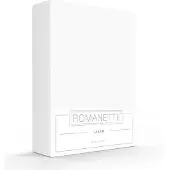 Romanette Hoeslaken Wit (Katoen)-140 x 220 cm