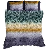 Satin d'or Dekbedovertrek Panthera Teal Grijs Satijn-240 x 200 / 220 cm | Lits-Jumeaux