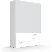 Romanette Hoeslaken Lichtgrijs (Flanel)-160 x 220 cm