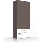 Romanette Topper Hoeslaken Taupe (Katoen)-160 x 200 cm