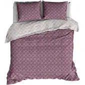 Satin d'or Dekbedovertrek Curling Oudrose-1-persoons (140 x 200/220 cm)