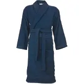 The One Towelling Organic Badjas - L/XL - Hoge vochtopname - 100% Biologisch gekamd katoen - Marineblauw
