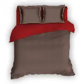 Romanette Dekbedovertrek Comtesse Bruin Flanel-260 x 200 / 220 cm | Extra Breed