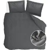 Walra Dekbedovertrek Vintage Satin - 240x220 - 100% Katoen - Antraciet