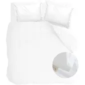 Walra Dekbedovertrek Vintage Satin - 140x220 - 100% Katoen - Wit