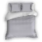 Romanette Dekbedovertrek Romanette Comtesse Zilver Wit Flanel