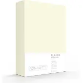 Romanette Hoeslaken Ivoor (Flanel)-200 x 200 cm